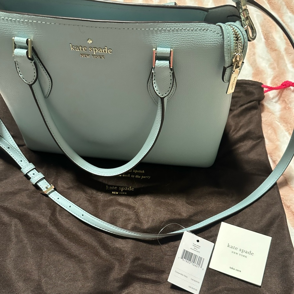 Kate spade large satchel Darcy cloud mist